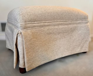 Cream Skirted Ottoman