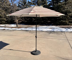 Striped Portable Patio Umbrella