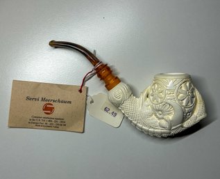 Unused Hand Crafted Servi Meerschaum Pipe