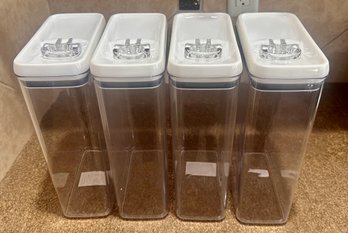 Rectangular Flip Tight Food Storage Containers - Set Of 4