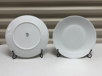 Pampered Chef White Dinner Plates - Set Of 2