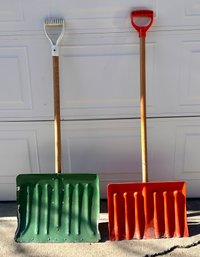 Set Of Pusher Snow Shovels - Set Of 2