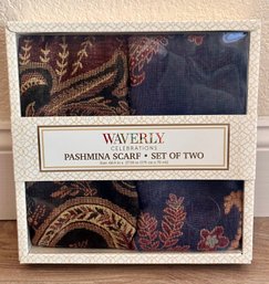 Unused Waverly Celebrations Pashmina Scarf Set Of 2