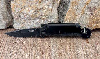 Black Titanium Stauer Pocket Knife