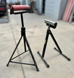 Adjustable Roller Support Stands - Lot Of 2