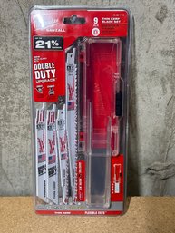 Unopened Milwaukee 9pc Sawzall Blade Set W/ Case