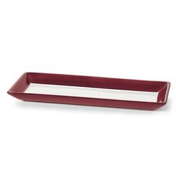 Pampered Chef Rectangle Platter With Cranberry Accent