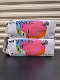 Quality Choice Wire Storage Boxes - Lot Of 2