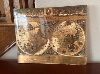 Gold Aluminum Baule Wall Map