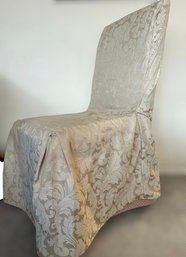 Vanity Chair W/ Cream Satin Chair Cover