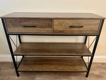 HITHOS Industrial Console Table W/ Drawers & Metal Finishings