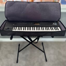 Korg X3 Keyboard W/ Travel Case And Keyboard Stand