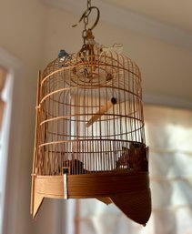 Hanging Wooden Birdcage