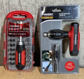 New Husky Ratcheting 10pc T-Driver Set & 30pc Ratcheting Screwdriver Set