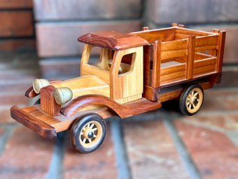 Vintage Wooden Hauling Toy Truck