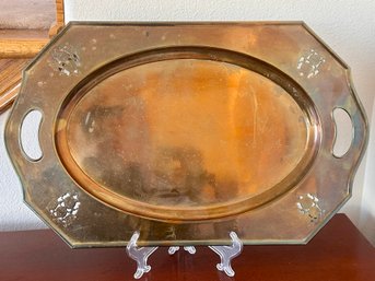 Vintage Brass In Color Serving Platter