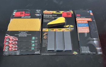 3M And Autozip Sanding Accessories - Lot Of 3