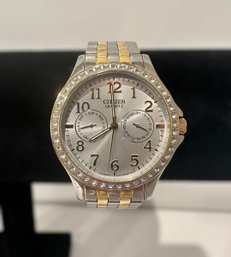 Citizen Women's Two Tone Quartz Watch W/ Accent Stones