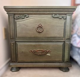 Unique Beautiful Olive Nightstand