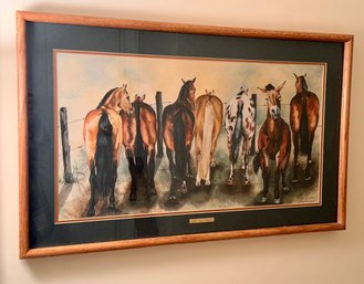 Back-Ass-Wards Horse Lithograph Signed By Artist Holly Merrifield