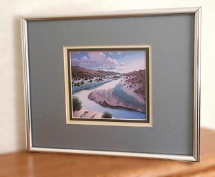 Powdered Blue Undertone Scenic Mountain Framed Photo