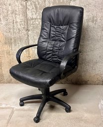 Black High Back Office Chair On Wheels