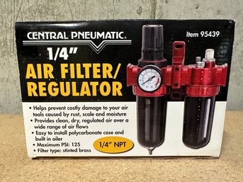 Unopened Central Pneumatic 1/4 Air Filter & Regulator