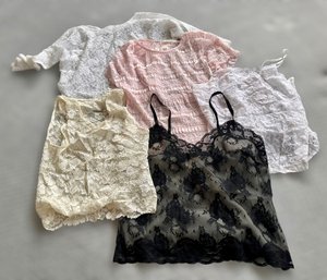 Great Collection Of Lace Tops - W Size Medium