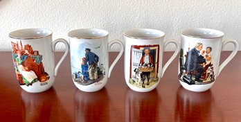 Collection Of Norman Rockwell Museum Coffee Mugs - Set Of 4