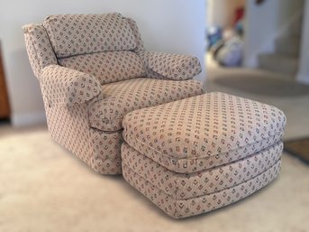 Unique Vintage Accent Sofa Chair And Ottoman