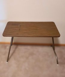 Vintage Laminate Wood Top Folding Table