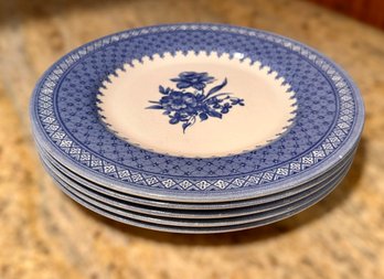 Churchill Out Of The Blue Floral Salad Plates - Set Of 5