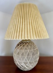 Vintage MCM Wicker Lamp