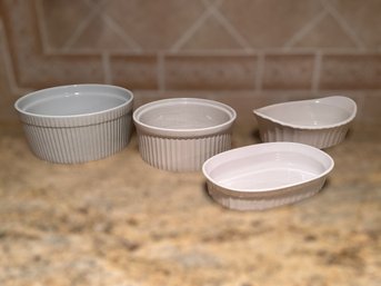 Lot Of White Ceramic Oven Safe Bake Ware