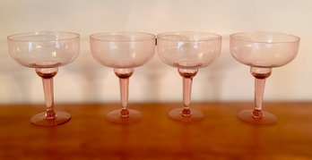 Blush Pink Vintage Champagne Coupe Stemware