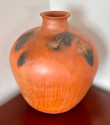 Vintage Terracotta Raku Pottery Vase