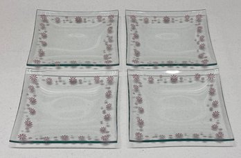 Pampered Chef Daisy Dessert Plates - Set Of 4