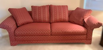 Beautiful Luxurious Salmon Patterned Couch