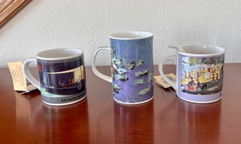 Beautiful Art Pieces On Coffee Mugs - Set Of 3