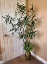 Decorative Vase W/ Artificial Bamboo Plant