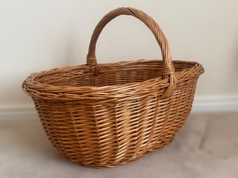 Large French Vintage Wicker Basket