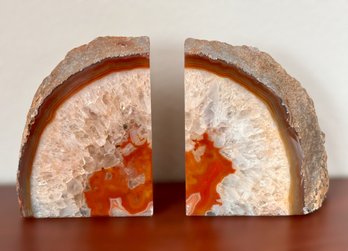 Beautiful Geode Stone Decor Bookends