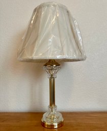 Elegant Decorative Brass And Crystal Table Lamp