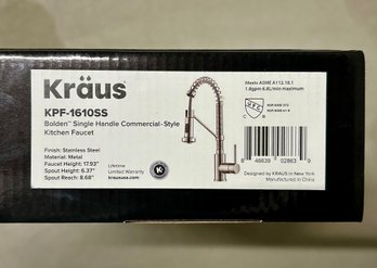Brand New Kraus Bolden Single Handle Commercial-Style Kitchen Faucet