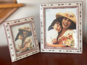 White Italian Floral Picture Frames