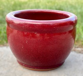 Red Ceramic Glaze Pot