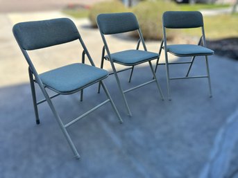 Foldable Metal Chairs - Set Of 3
