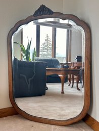 Beautiful Vintage MCM Walnut Trimmed Mirror