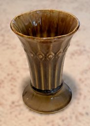 Vintage USA Pottery Caramel Brown Vase