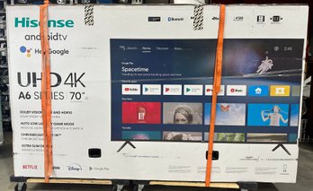 Hisense Android Tv UHD 4k A6 Series 70in Tv W/ Wall Mount